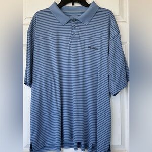 Columbia Blue Striped Polo Shirt